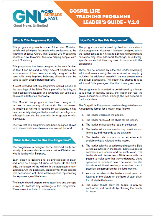 Gospel Life Training Programme | Good News Unlimited